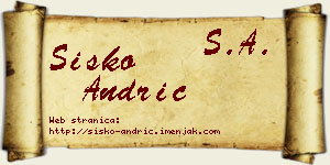 Sisko Andrić vizit kartica